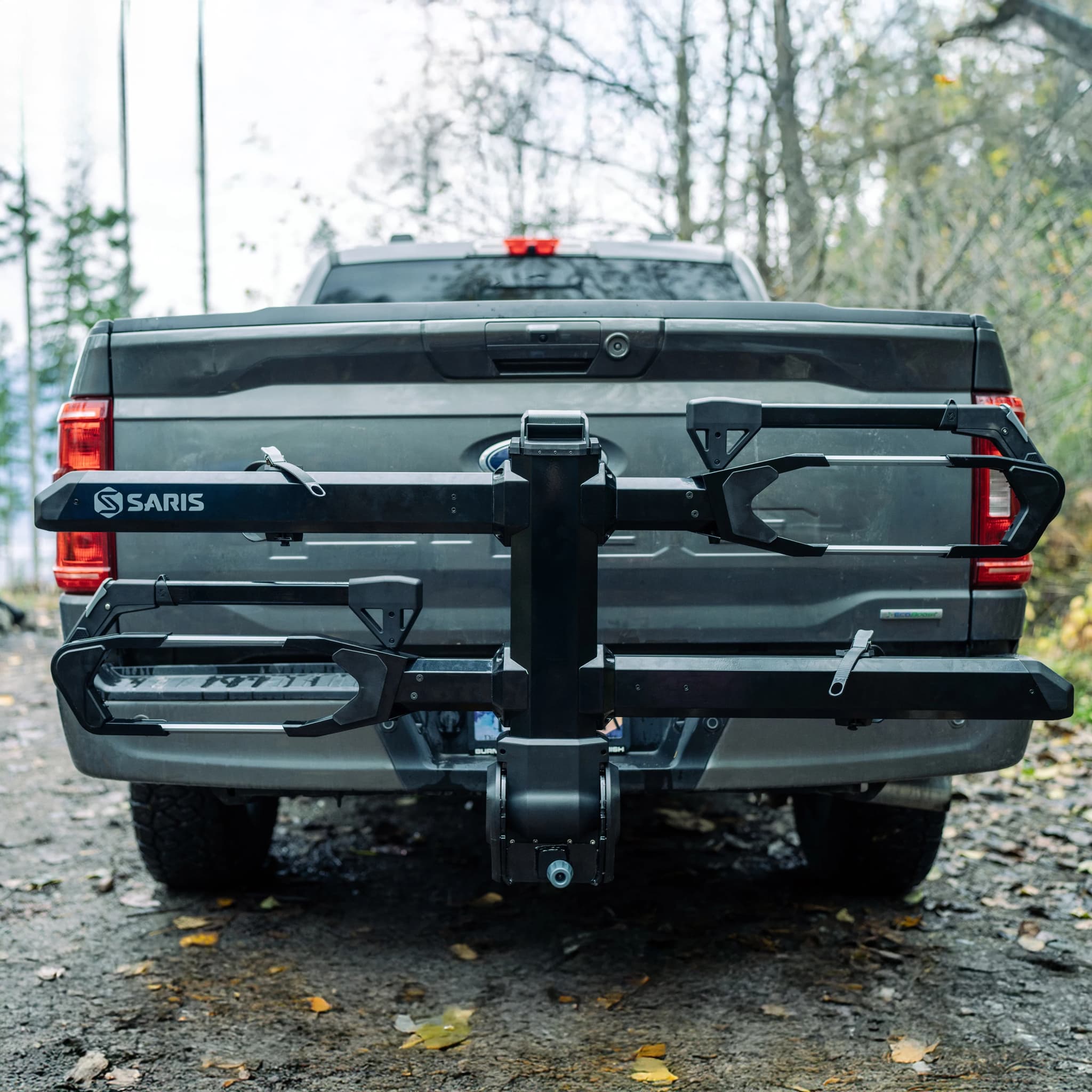 saris edge bike rack installed  folded up