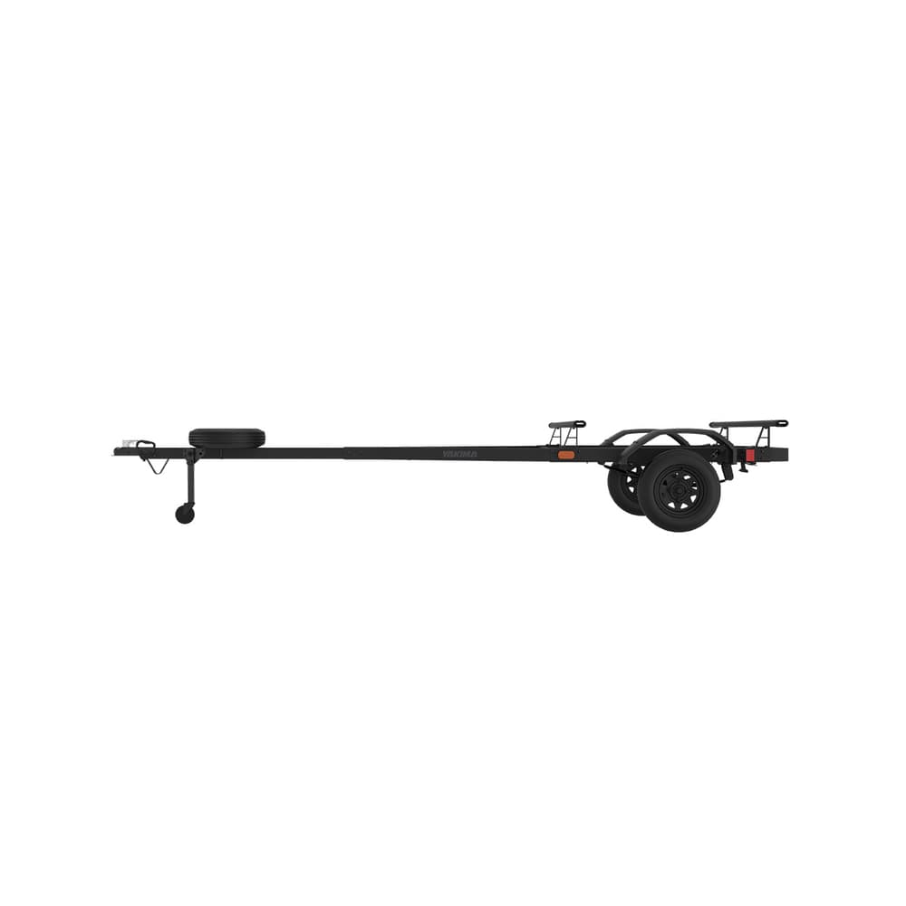 trailer jack and wheel attached to tongue of lowrider